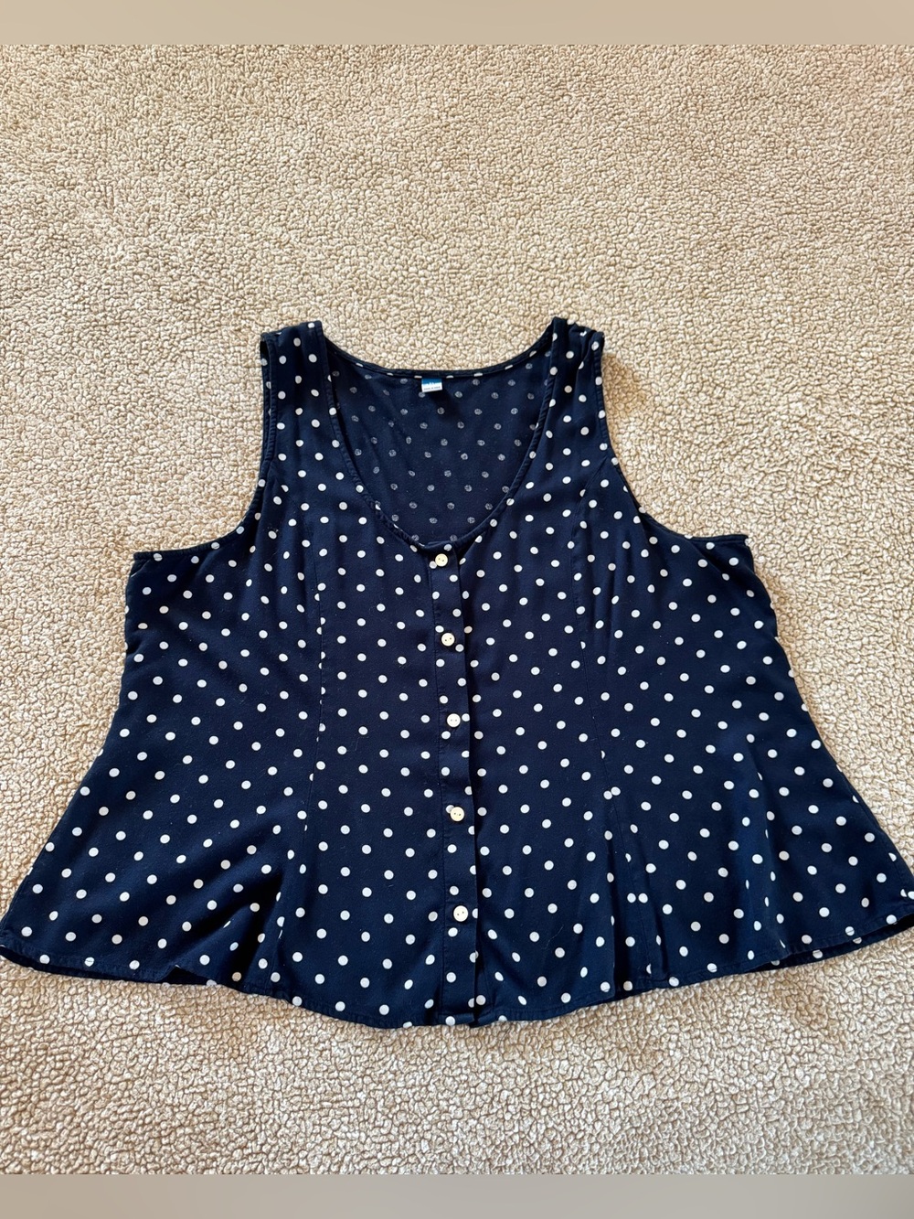 Old Navy Polka Dot Button Front Blouse XL